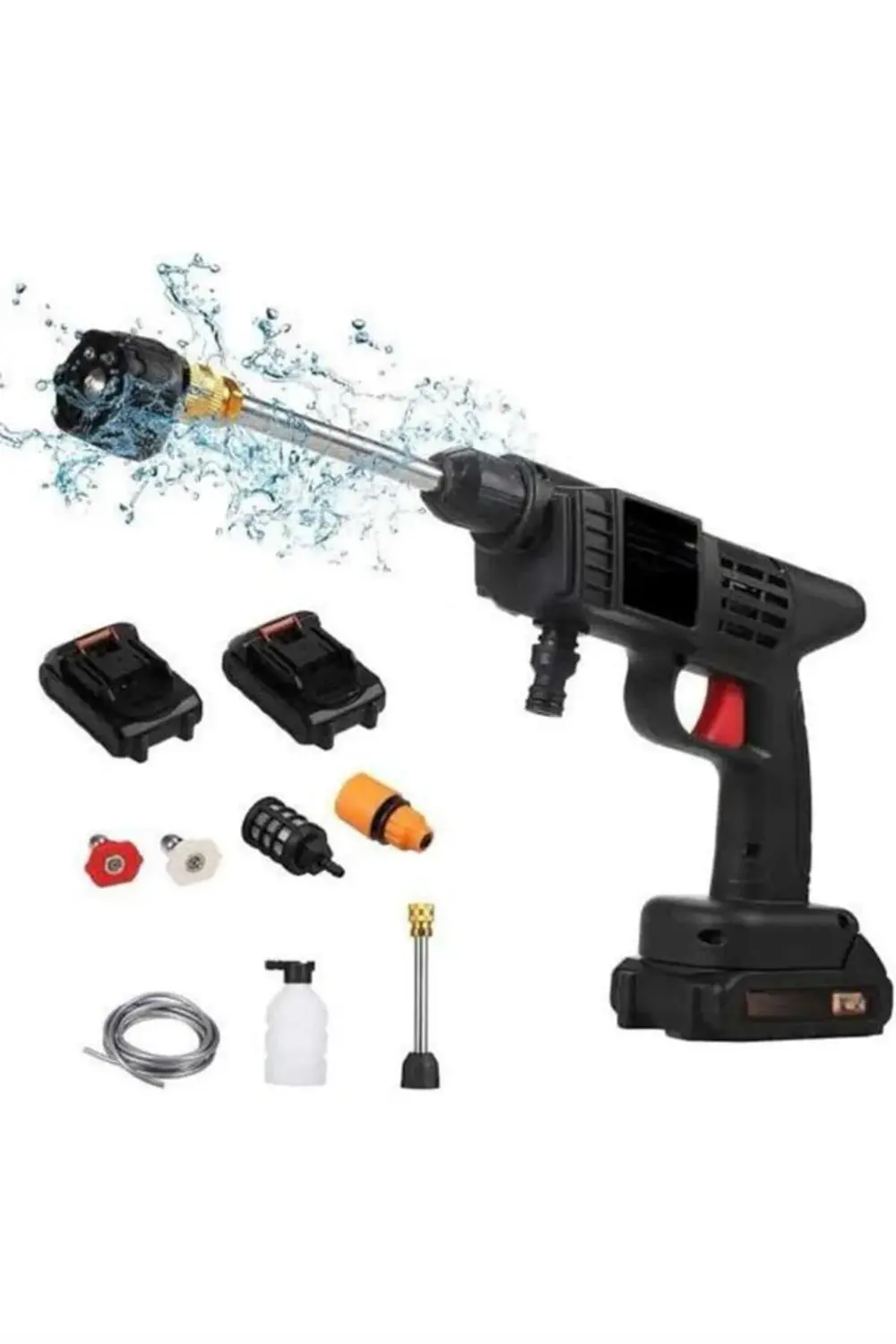 Bahçe Sulama Tabancası Makinesi Yüksek Basınçlı Akülü Yıkama Maki