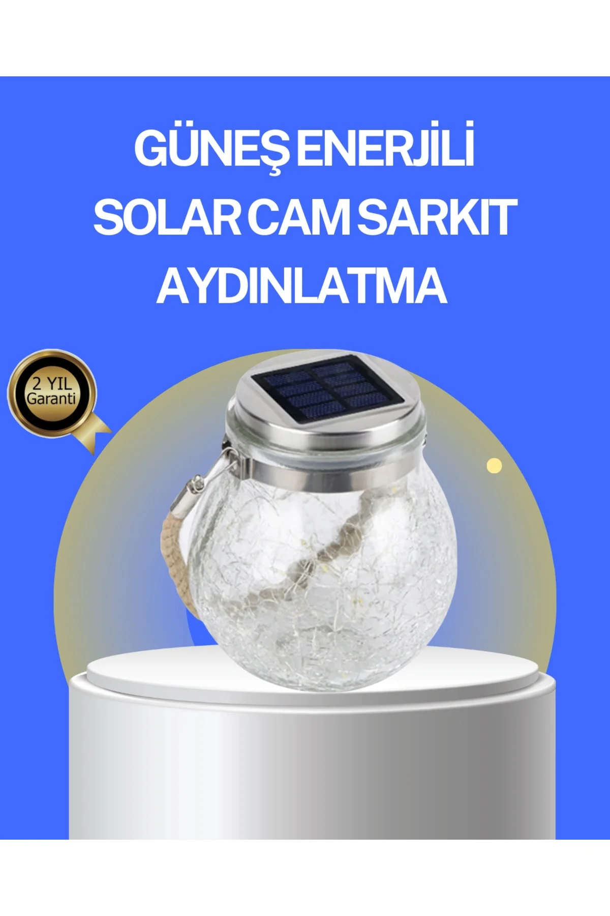 Bahçe ve Teras İçin Solar Cam Sarkıt LED Aydınlatma