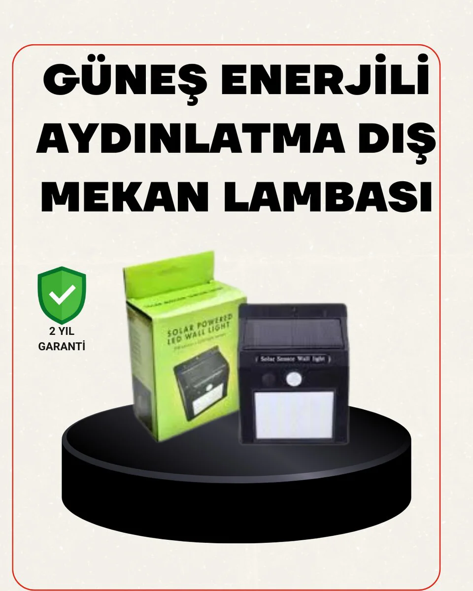 Bahçe ve Veranda İçin Güneş Paneli ile Otomatik Şarj Olan LED Duv