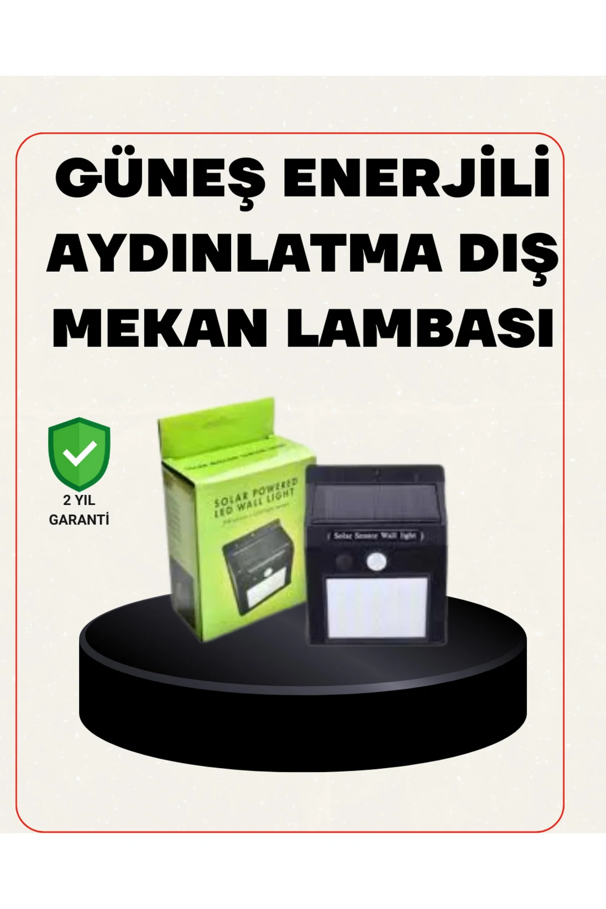 Bahçe ve Veranda İçin Güneş Paneli ile Otomatik Şarj Olan LED Duv