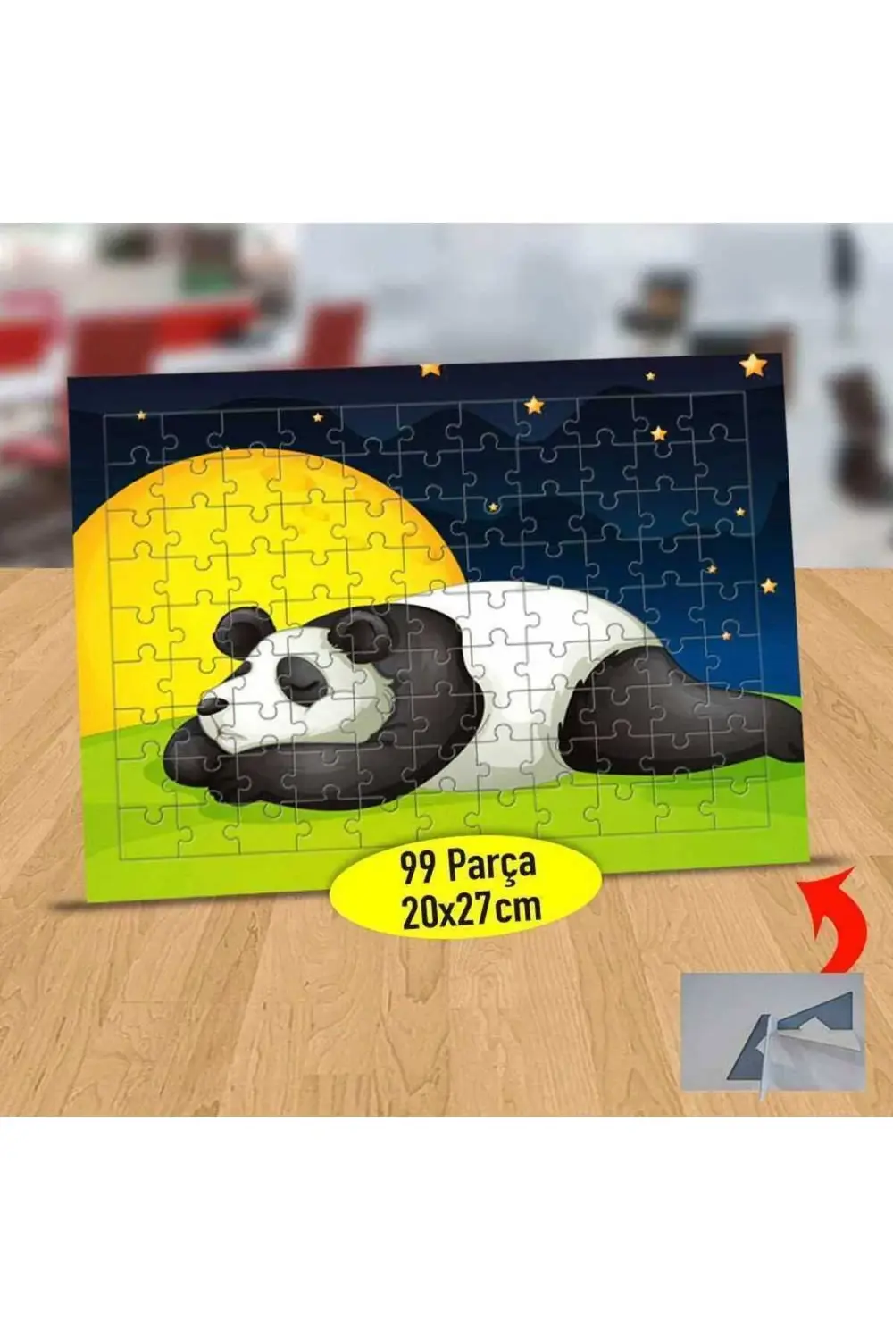 Bahçede Uyuyan Panda 99 Parça Puzzle Yapboz Tablo-1308-16411