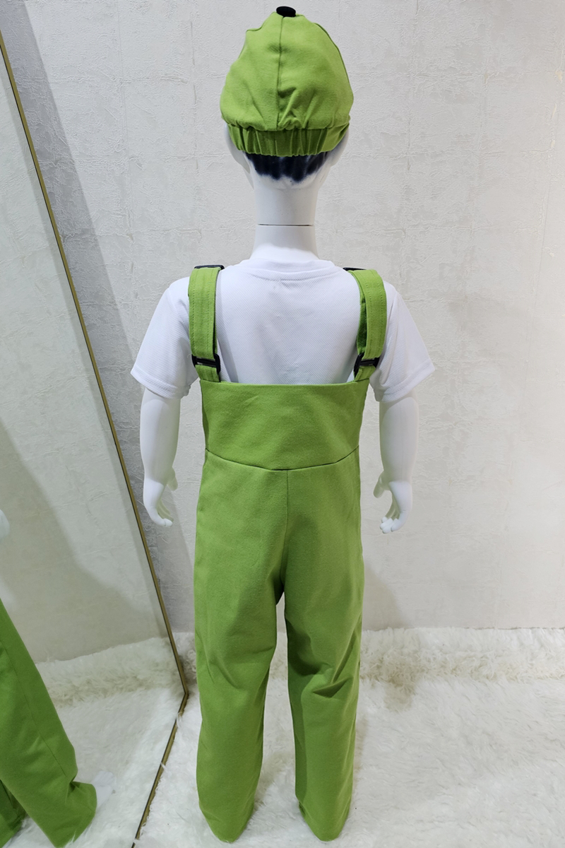 Kostüm Sarayı Bahçıvan Tulum Ve Şapka Set Yeşil