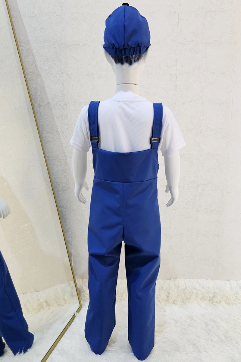 Kostüm Sarayı Bahçıvan Tulum Ve Şapka Takım Mavi