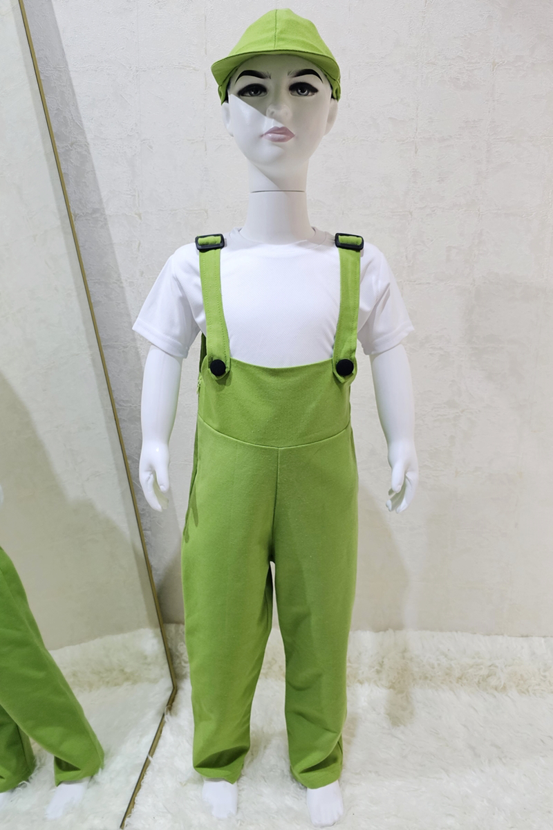 Kostüm Sarayı Bahçıvan Tulum Ve Şapka Set Yeşil