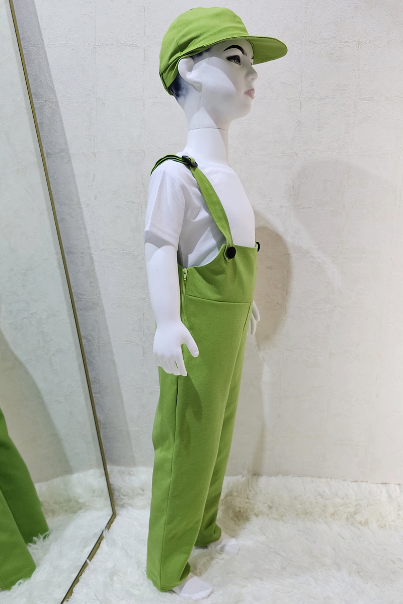 Kostüm Sarayı Bahçıvan Tulum Ve Şapka Set Yeşil