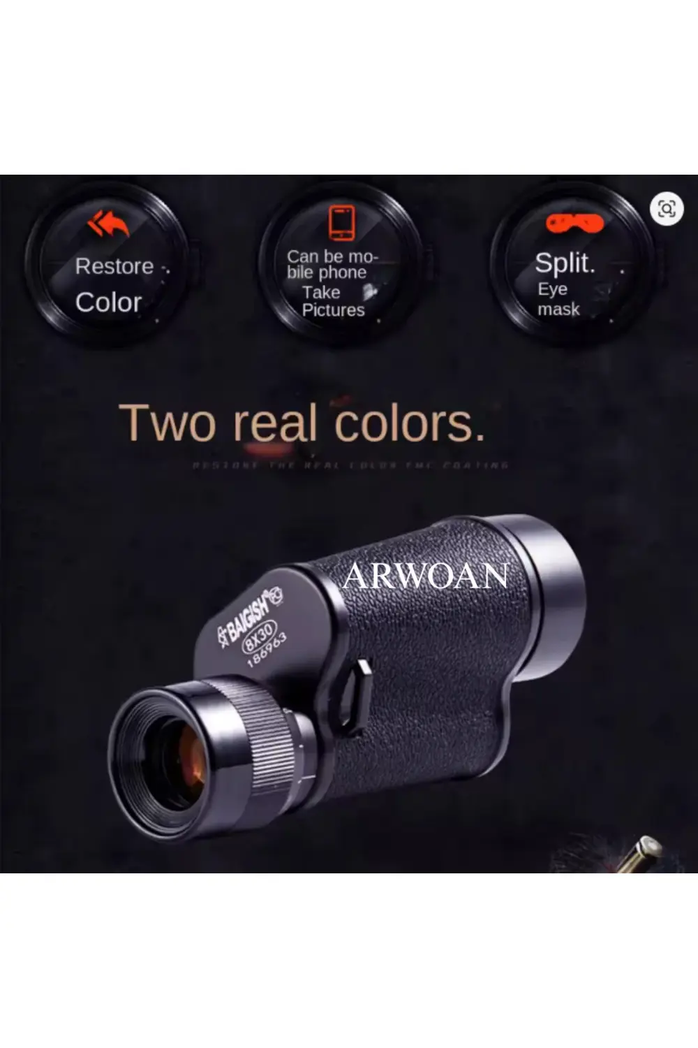 BAIGISH 8x30 Monoküler Dürbün Yüksek Netlik, Kompakt Tasarım,Tek