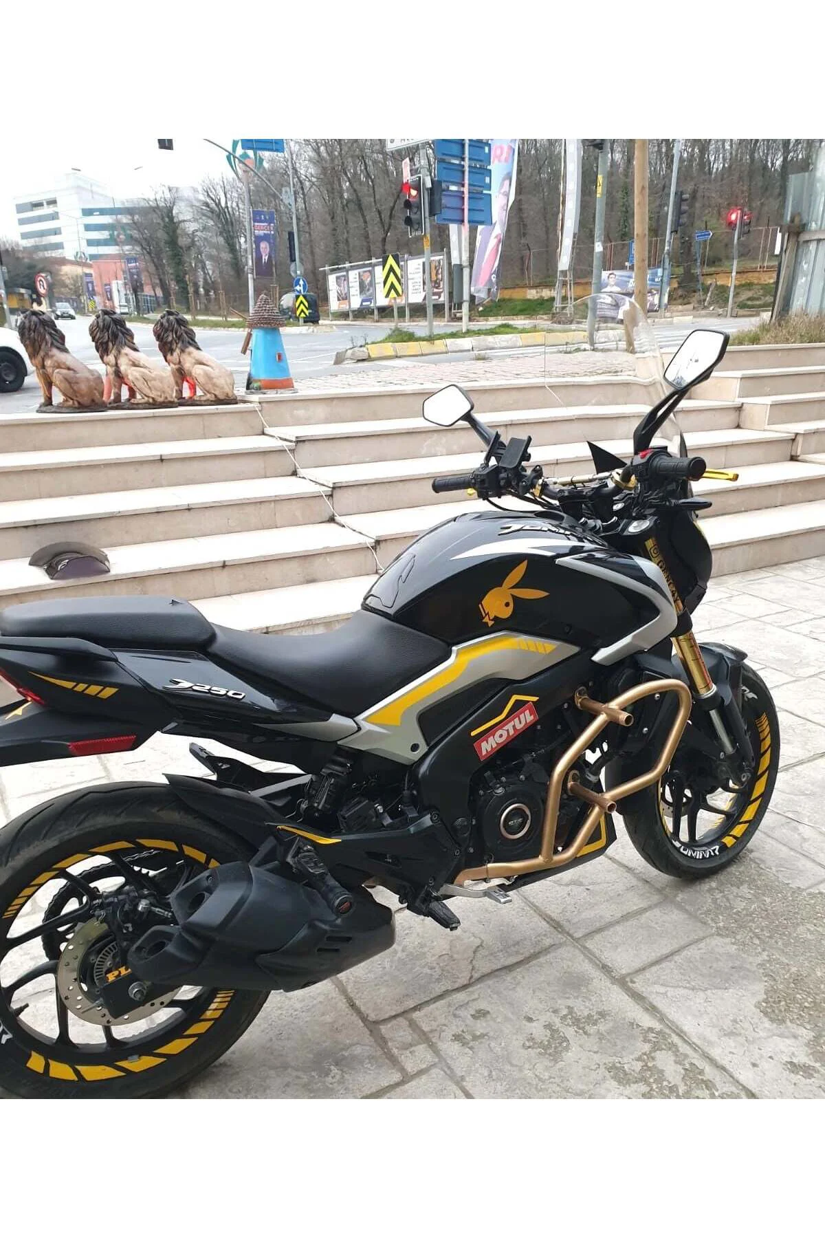 Bajaj Dominar 250 Ön Cam 2017-2026 Model 58cm Şeffaf Renkli 4mm