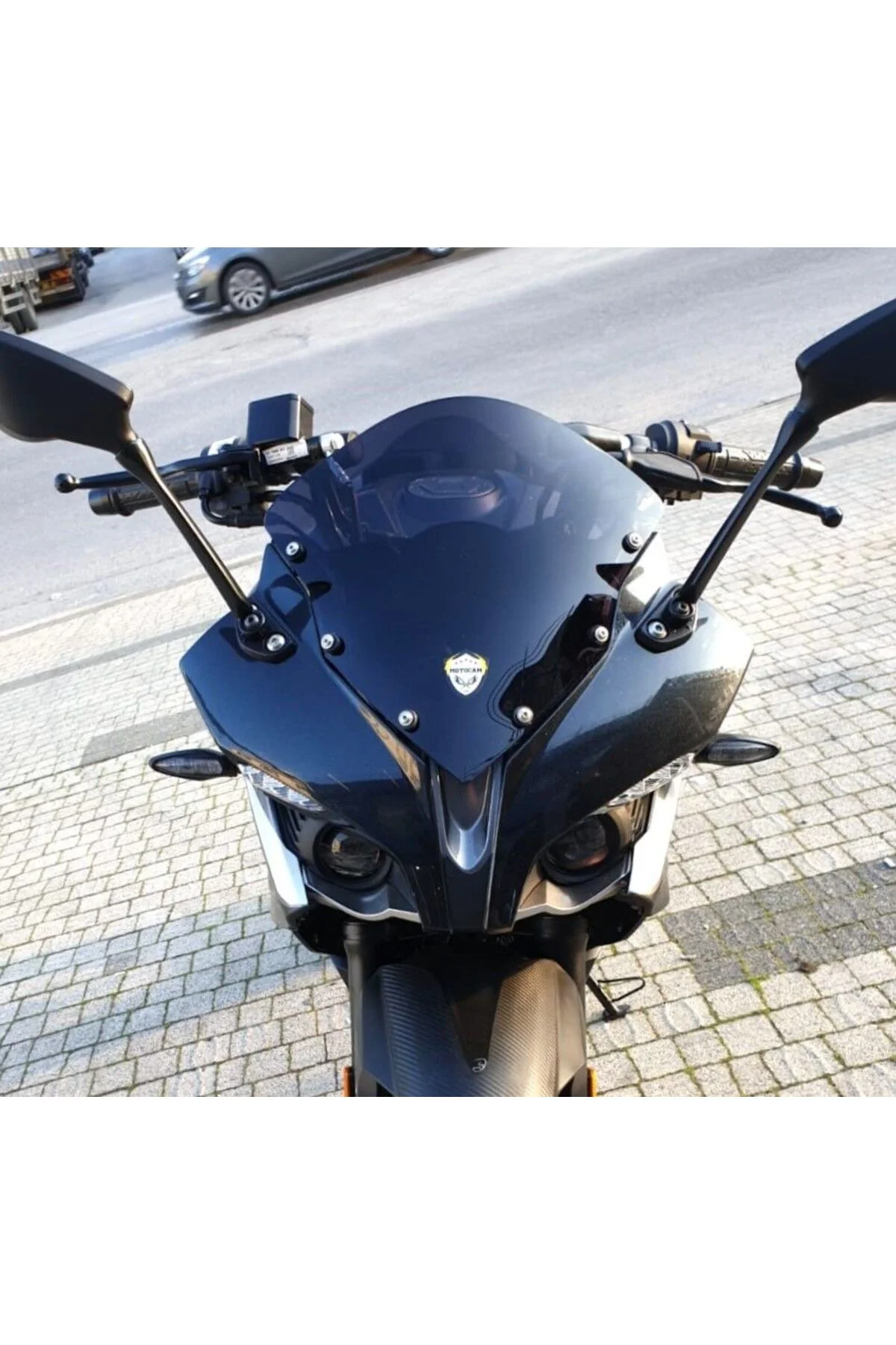 Bajaj Pulsar RS 200 Ön Cam 2015-2026 Model 33cm Siyah Renkli 4mm 