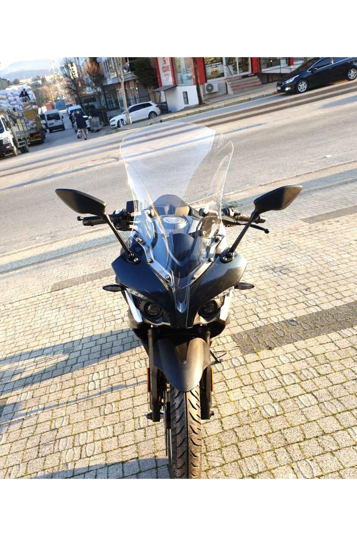 Bajaj Pulsar RS 200 Ön Cam 2015-2026 Model 56cm Şeffaf Renkli 4mm UZUN CAM