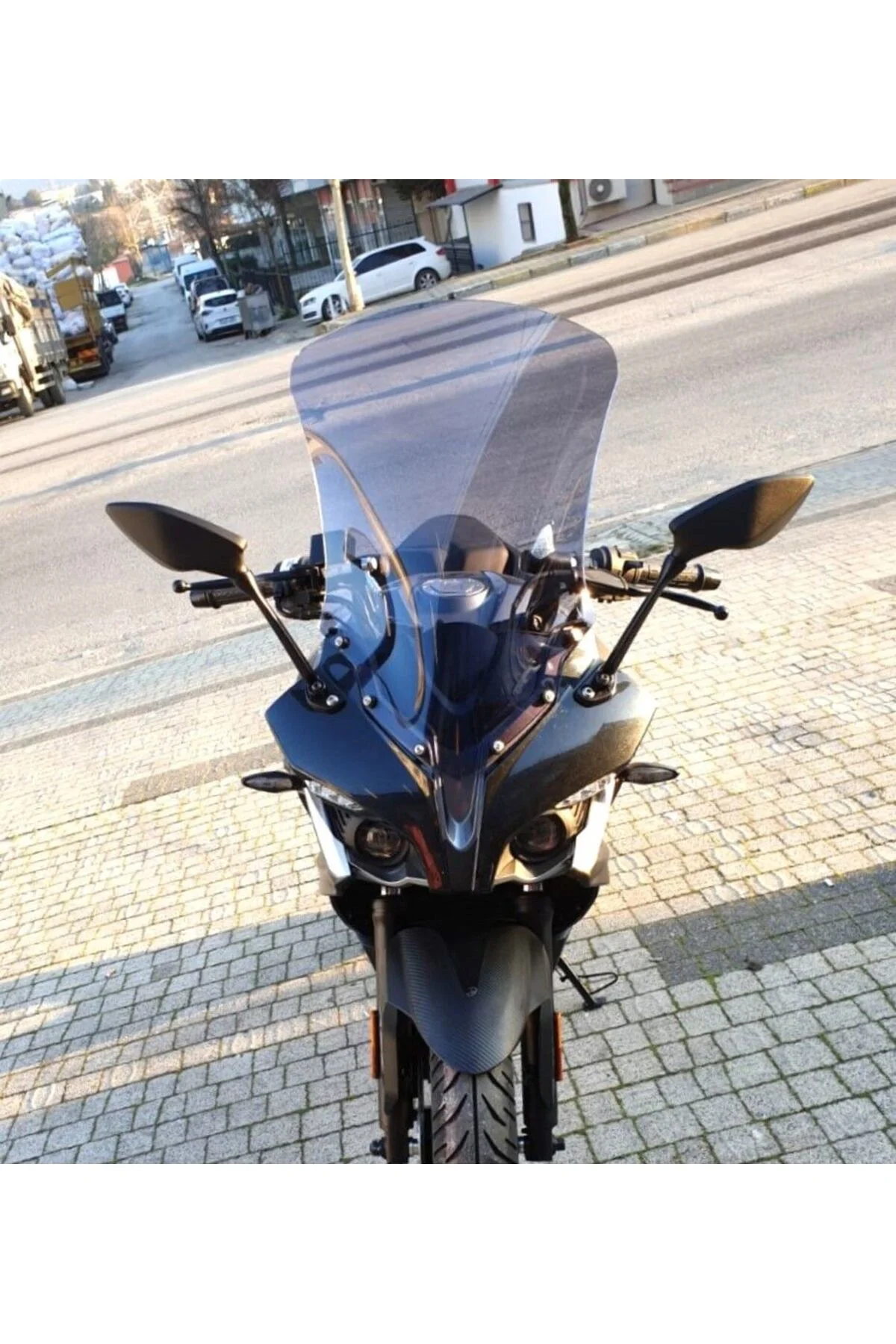 Bajaj Pulsar RS 200 Ön Cam 2015-2026 Model 56cm Füme Renkli 4mm U