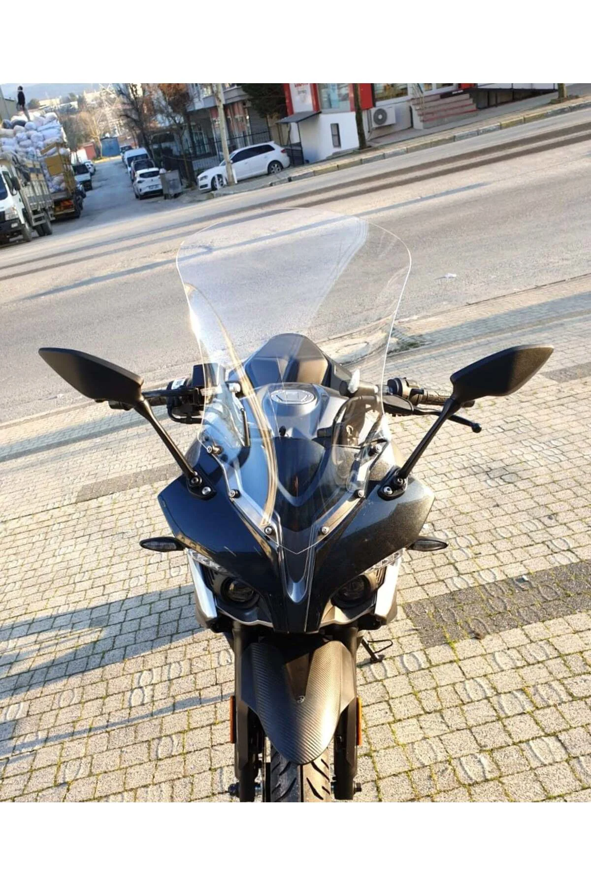 Bajaj Pulsar RS 200 Ön Cam 2015-2026 Model 56cm Şeffaf Renkli 4mm UZUN CAM