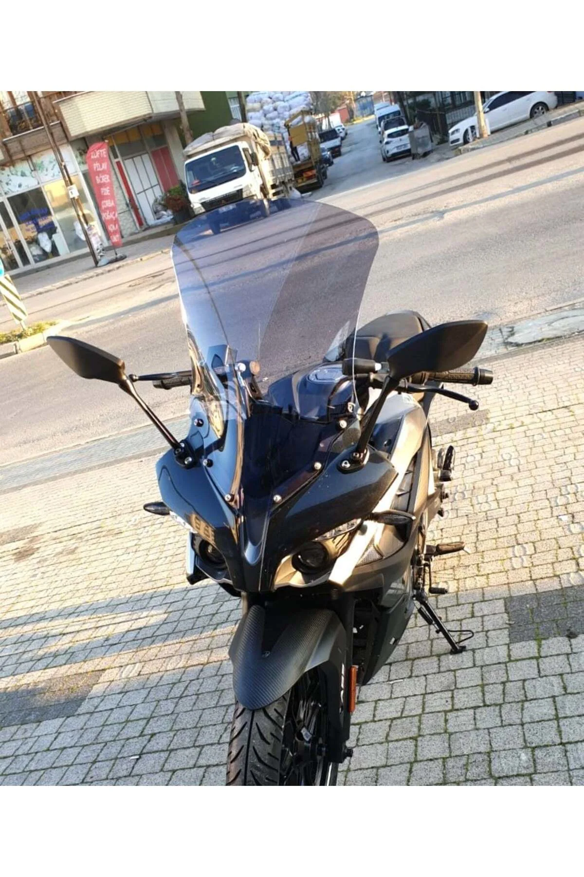 Bajaj Pulsar RS 200 Ön Cam 2015-2026 Model 56cm Füme Renkli 4mm U