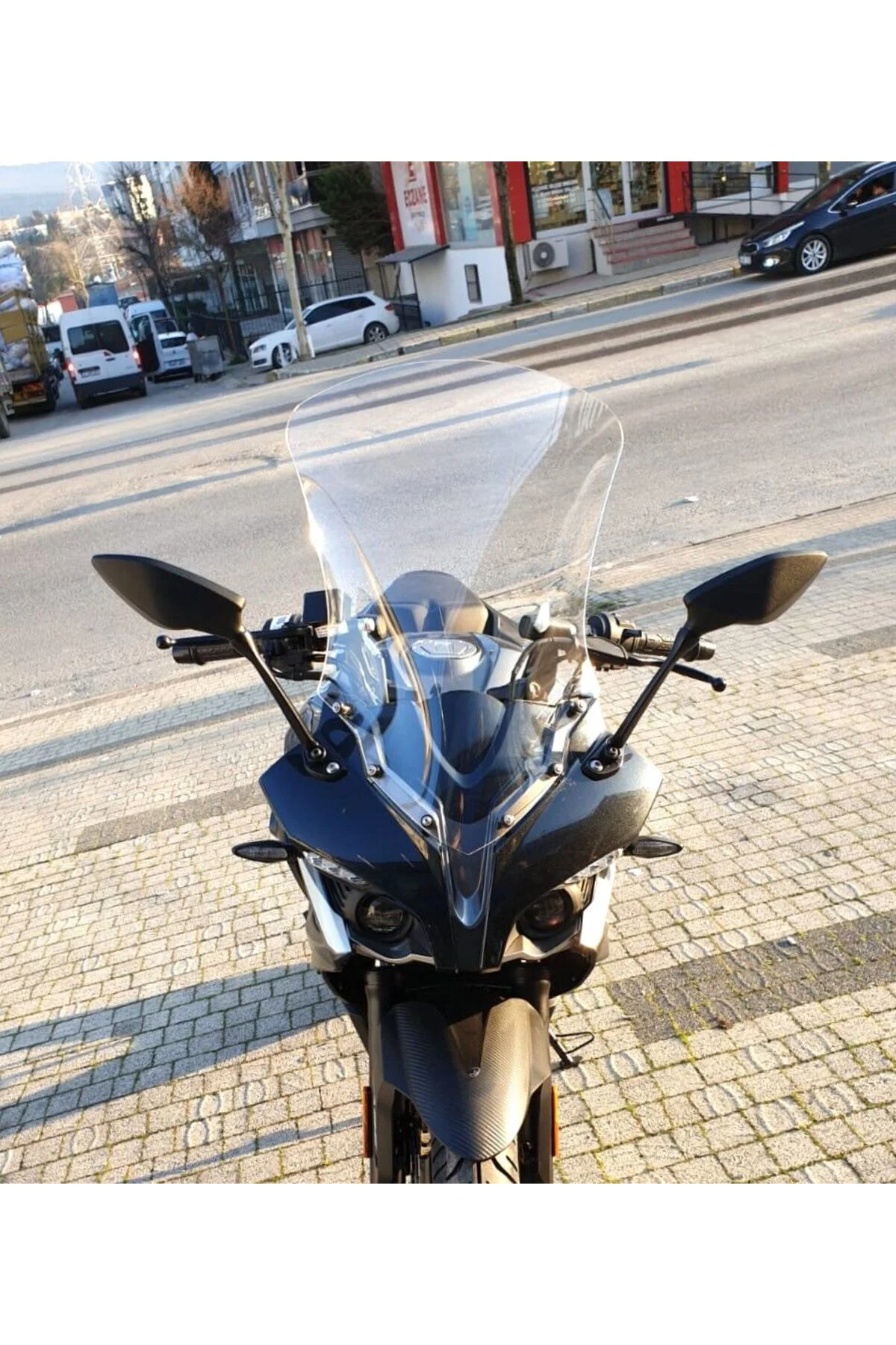 Bajaj Pulsar RS 200 Ön Cam 2015-2026 Model 56cm Şeffaf Renkli 4mm UZUN CAM