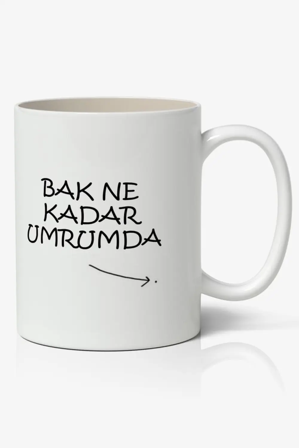 Bak Ne Kadar Umrumda Yazılı Baskılı Kupa Bardak - Baskılı Kahve K