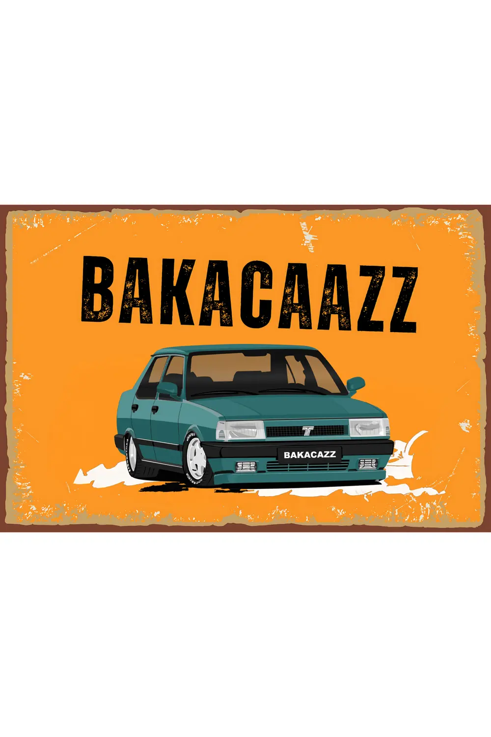 Bakacazz Tofaş Retro Ahşap Poster 20x30 Mdf Baskı