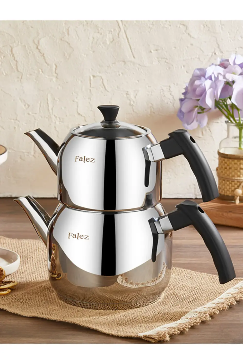 Bakalit Sap Mini Boy Çelik Çaydanlık Takımı falez