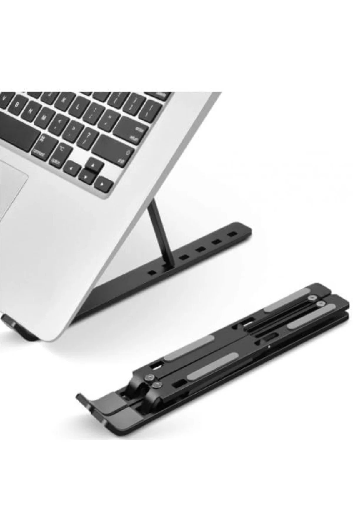 BakGelAl 7 Kademeli Ayarlı Katlanabilir Laptop Tablet Standı Siya