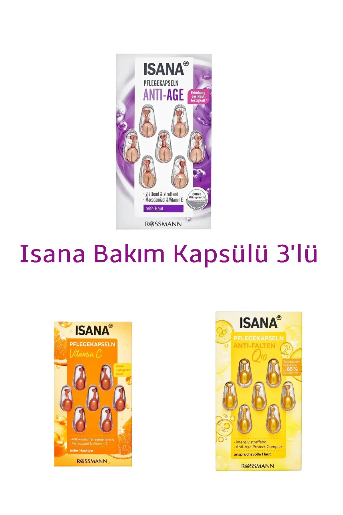 Bakım Kapsülü 3'lü Set Anti Age-Q10- C Vitaminini