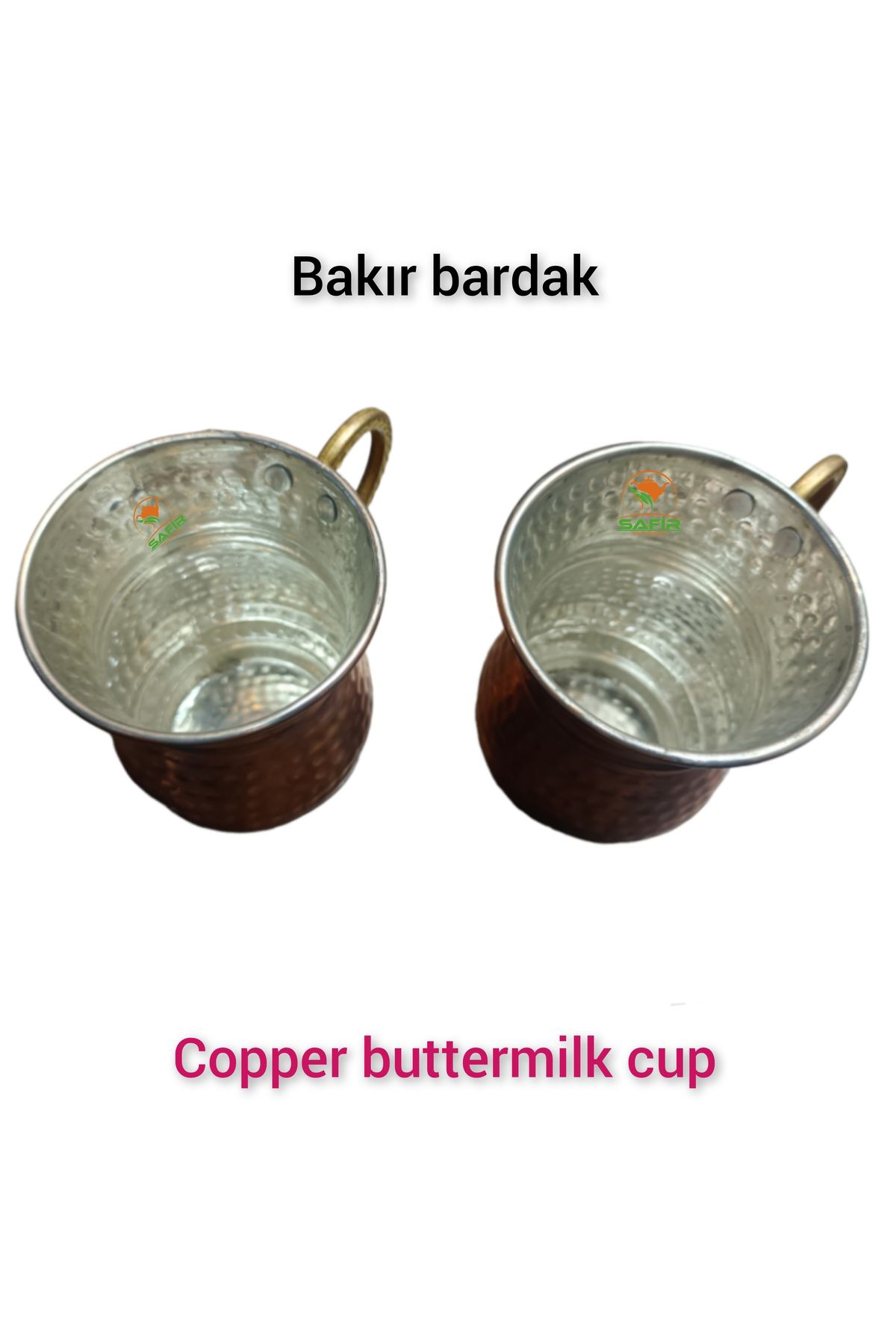 Bakır Ayran Bardağı Osmanlı Kültür Su Bardağı Kalaylı Bakır barda