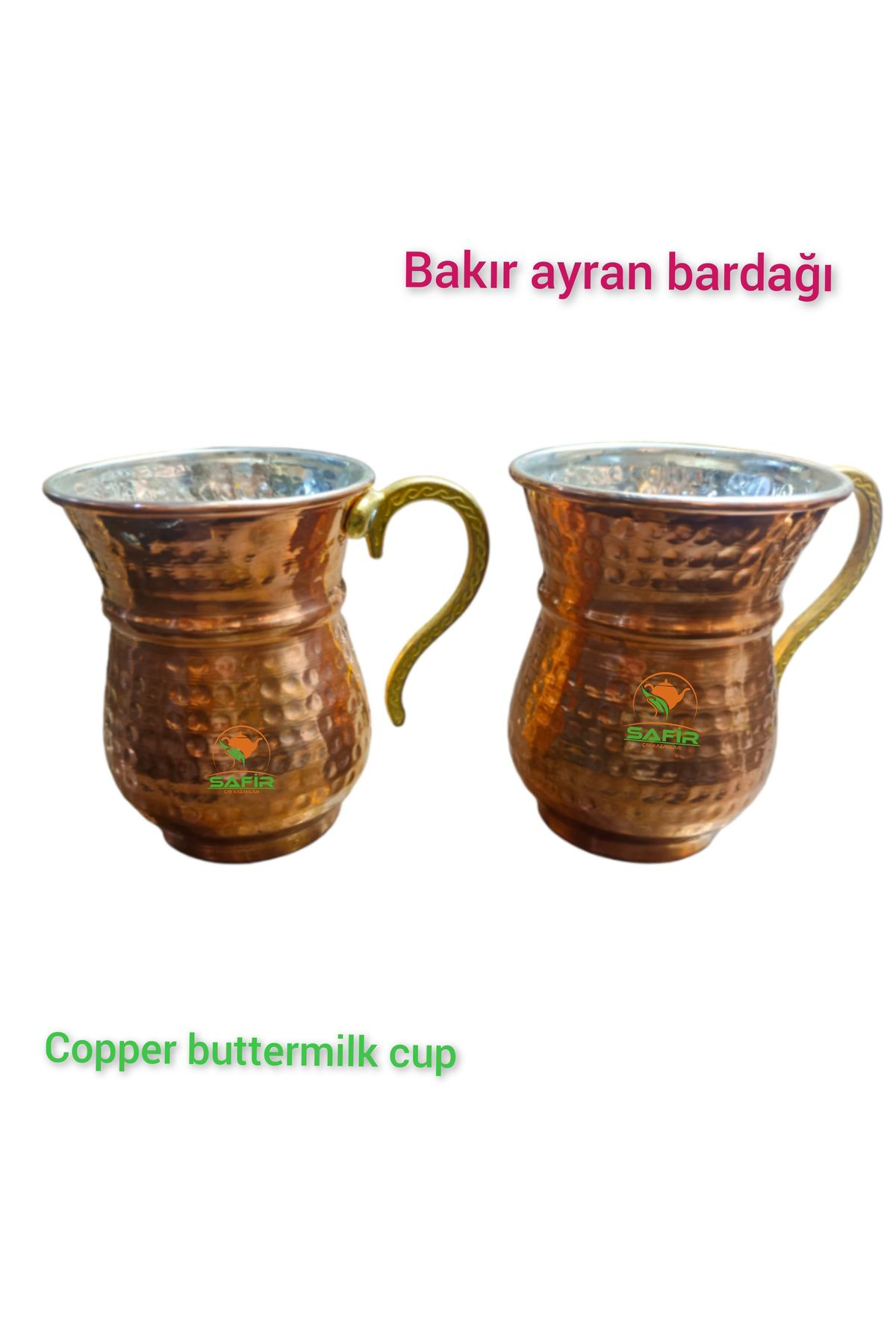 Bakır Ayran Bardağı Osmanlı Kültür Su Bardağı Kalaylı Bakır barda
