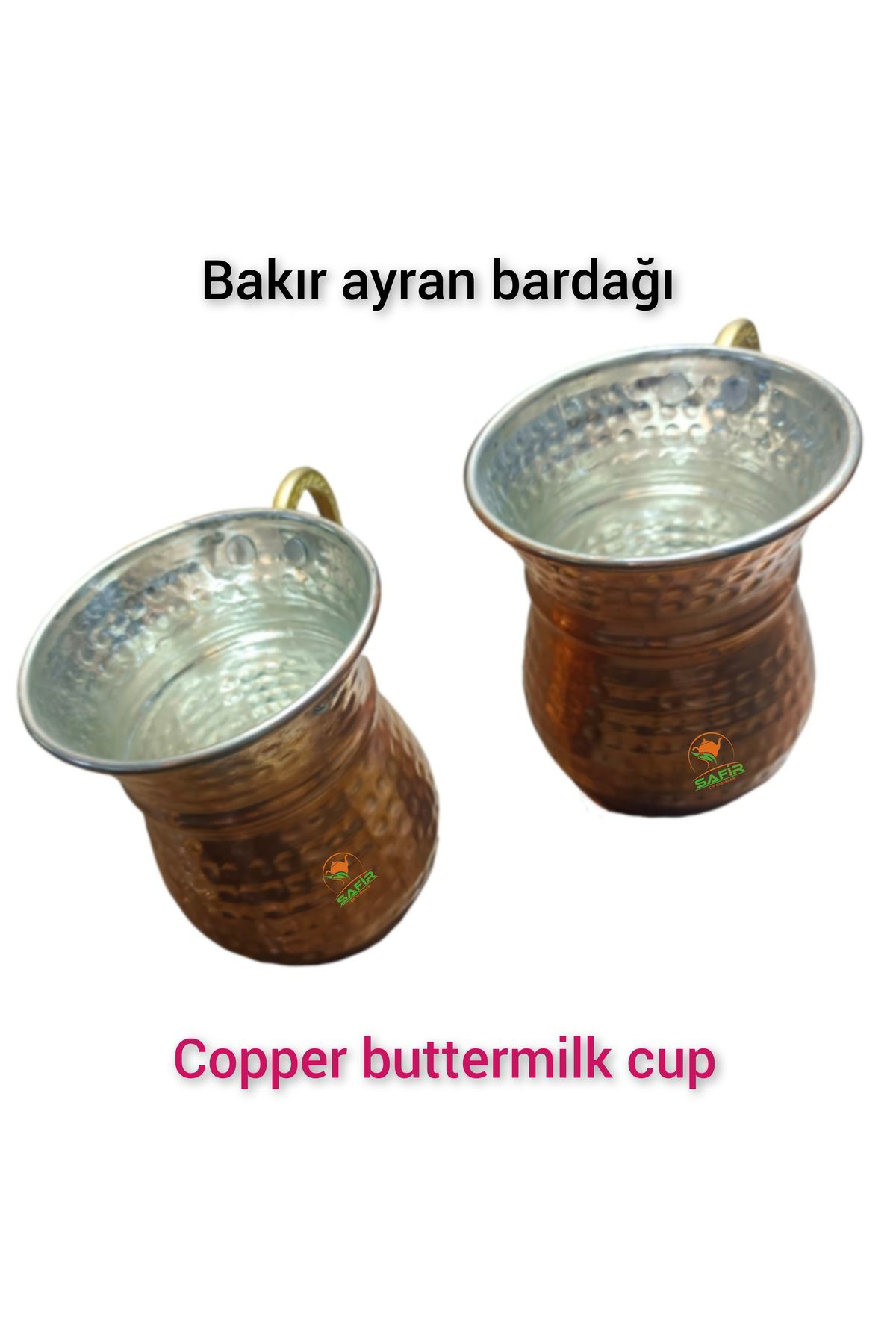 Bakır Ayran Bardağı Osmanlı Kültür Su Bardağı Kalaylı Bakır barda