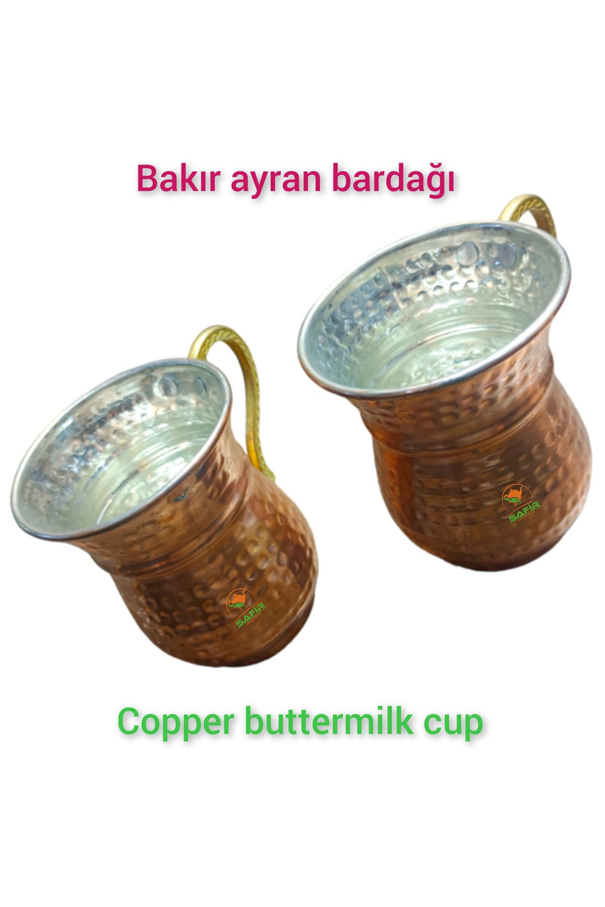 Bakır Ayran Bardağı Osmanlı Kültür Su Bardağı Kalaylı Bakır barda