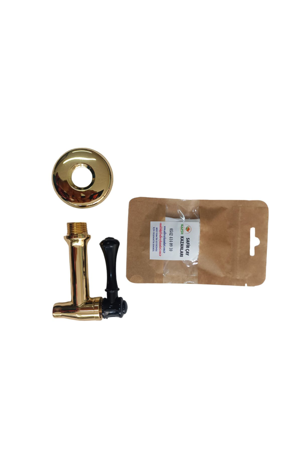 Bakır Çay Ocağı Için Musluk Bakır Kaplama Sarı Renk, 1 Paket 5 Ad