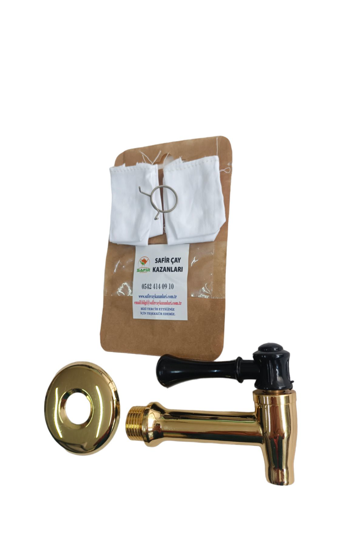 Bakır Çay Ocağı Için Musluk Bakır Kaplama Sarı Renk, 1 Paket 5 Ad