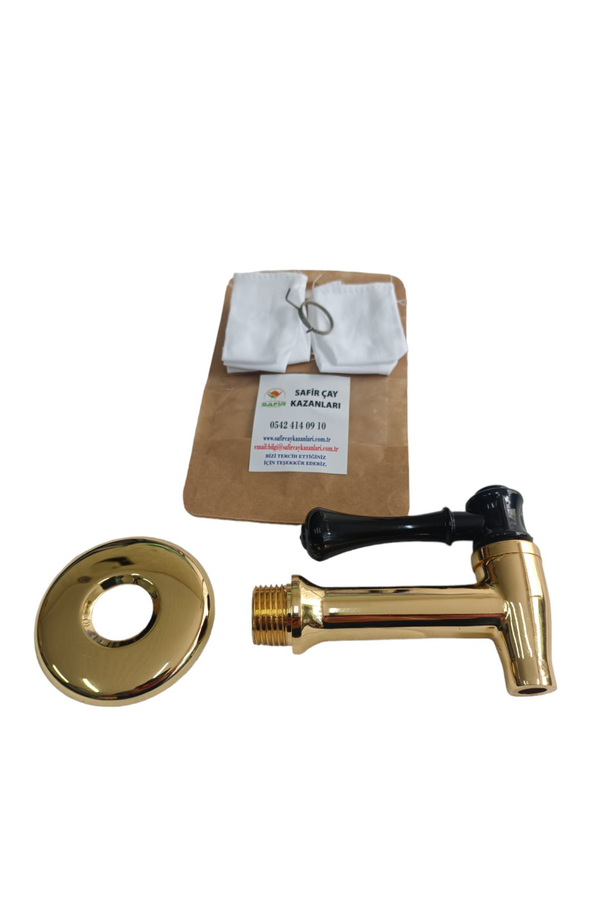 Bakır Çay Ocağı Için Musluk Bakır Kaplama Sarı Renk, 1 Paket 5 Ad