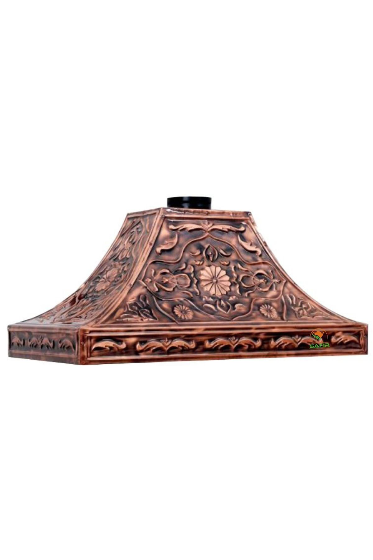 Safir Çay Kazanlari Bakır Davlumbaz 2 - 3 Gözlü Çay Kazanına Göre Bakır Davlumbaz Çay