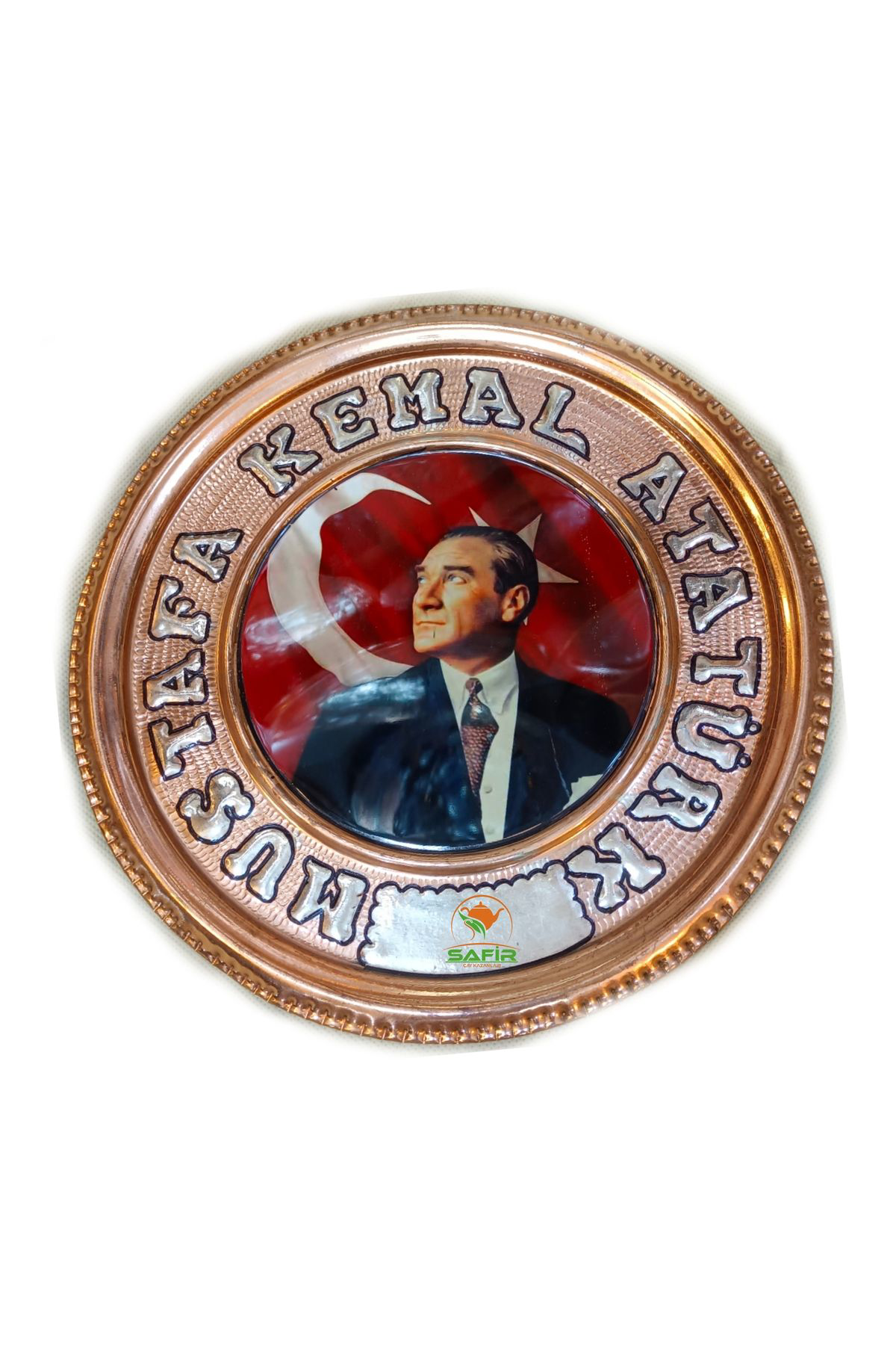 BAKIR DUVAR TABLOSU M.K. ATATÜRK TABLO ÖZEL ELİŞÇİLİĞİ 25 cm A++ 
