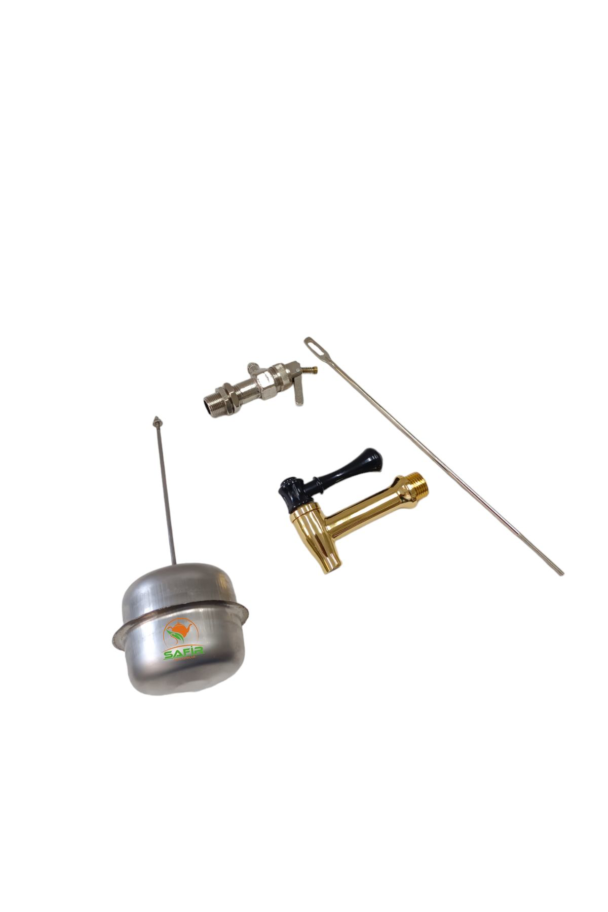 Bakır Kaplamalı Çay Ocağı Kazanı Musluğu + Flatör Sistemi ve Şama