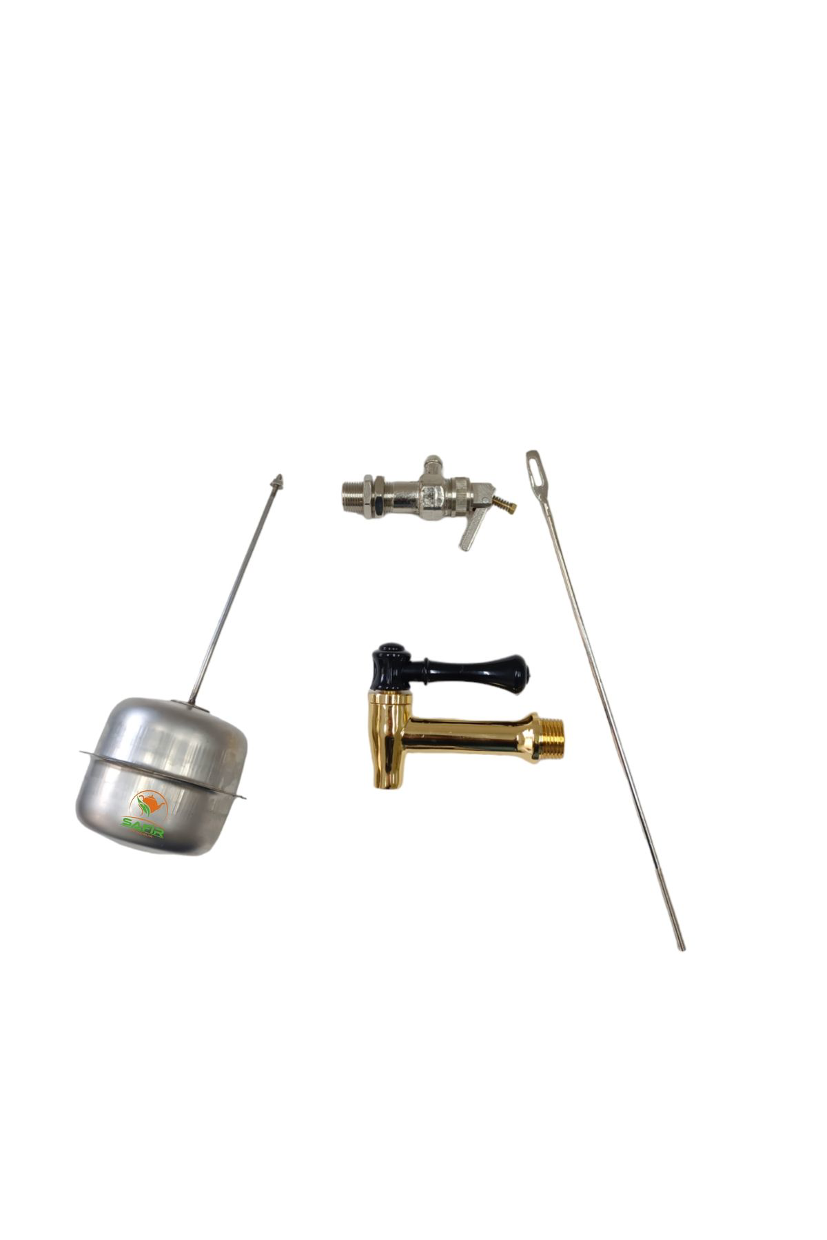 Bakır Kaplamalı Çay Ocağı Kazanı Musluğu + Flatör Sistemi ve Şama