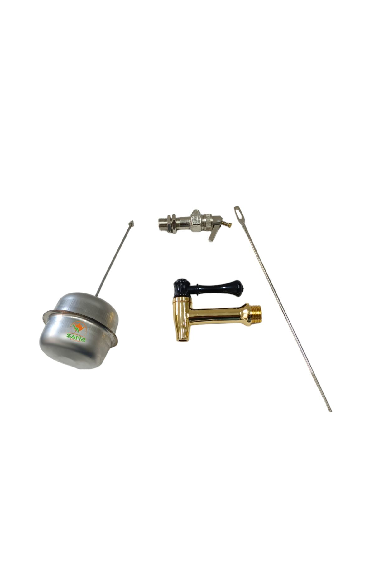 Bakır Kaplamalı Çay Ocağı Kazanı Musluğu + Flatör Sistemi ve Şama