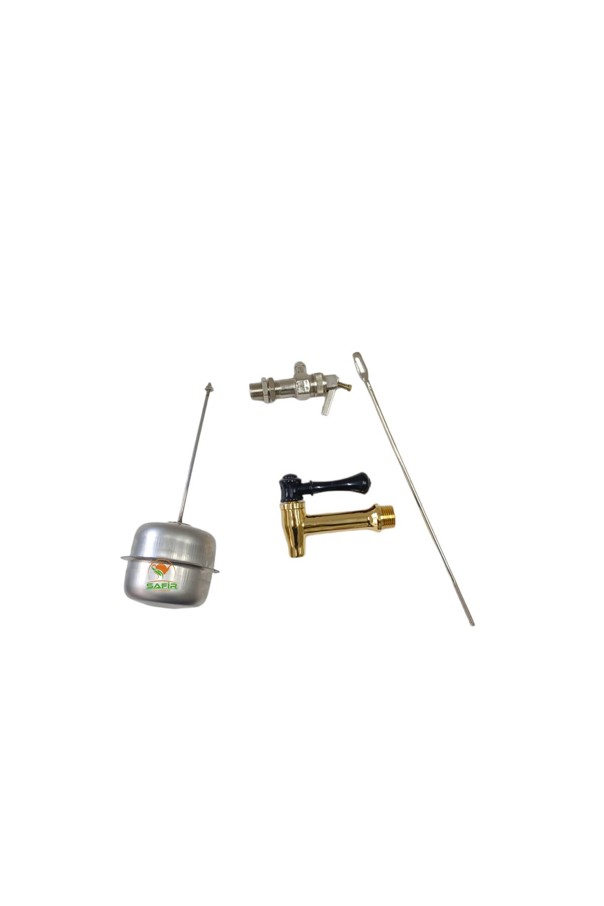 Bakır Kaplamalı Çay Ocağı Kazanı Musluğu + Flatör Sistemi ve Şama