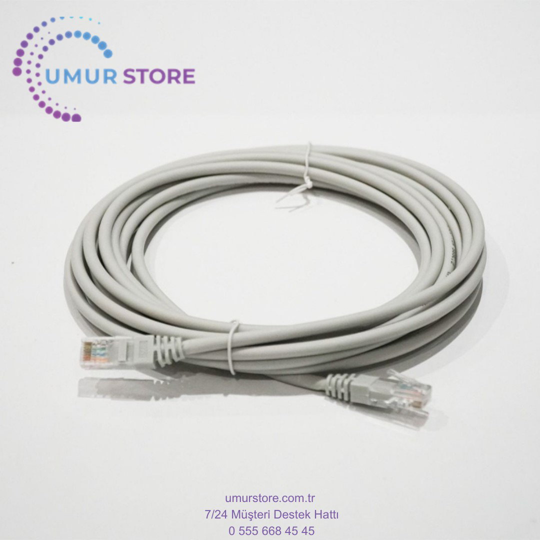 Bakır Patch Kablo Utp CAT5E 5 mt Lszh Gray