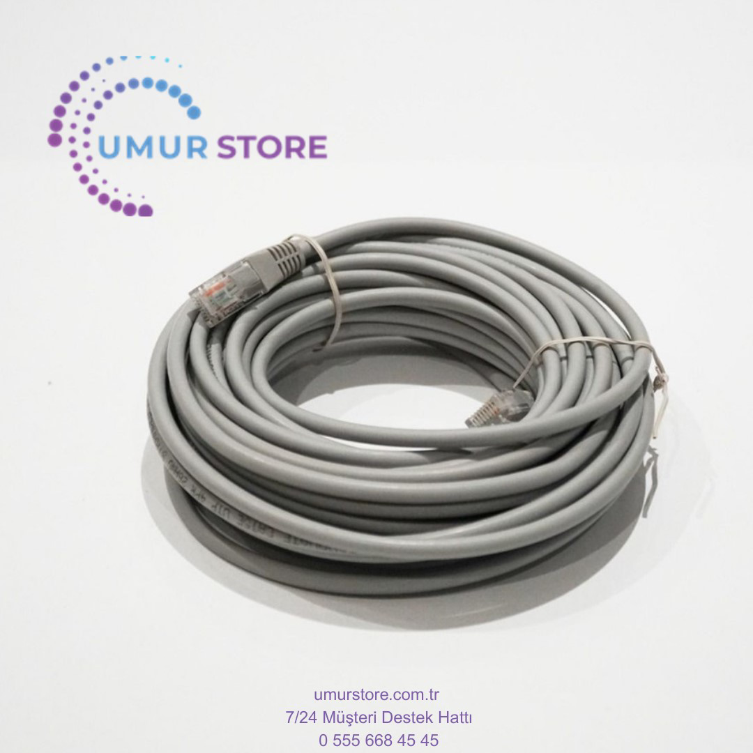 Bakır Patch Kablo Utp CAT5E 10 mt Lszh Gray