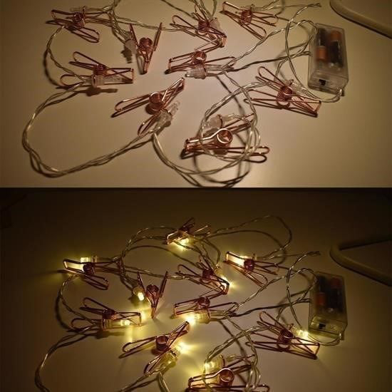Bakır Renkli Led Işıklı Fotoğraf Asma Işık Süsleme Mandalları Bakır Renkli Led Işıklı Fotoğraf Asma Işık Süsleme Mandalları