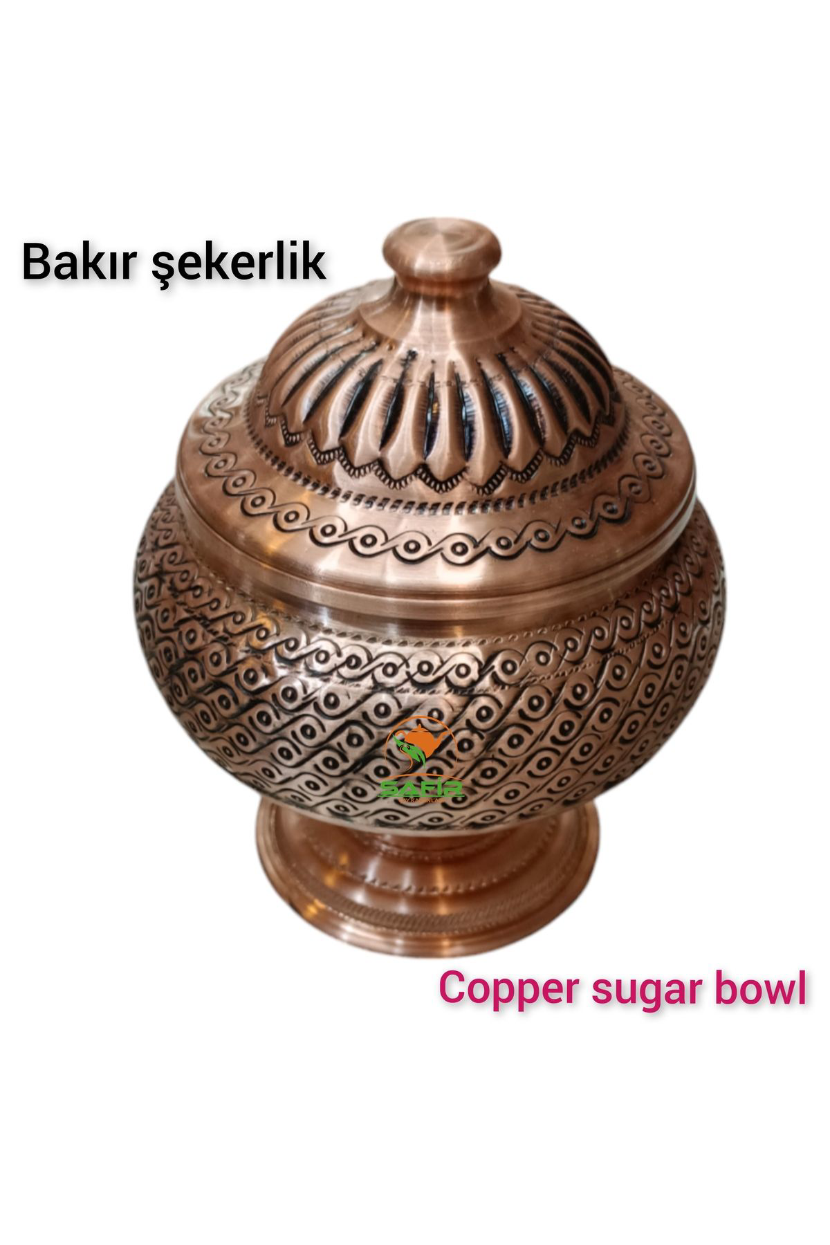 Safir Çay Kazanlari Bakir Şekerlik Bakir Şekerdanlik Bakir Lokumluk Orta Boy Şekerlik