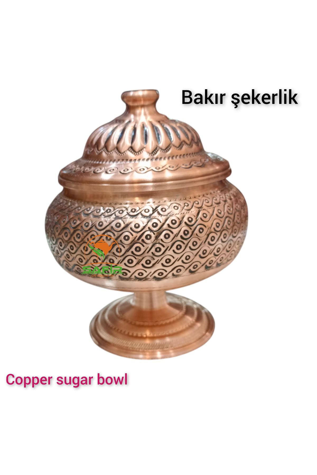 Safir Çay Kazanlari Bakir Şekerlik Bakir Şekerdanlik Bakir Lokumluk Orta Boy Şekerlik