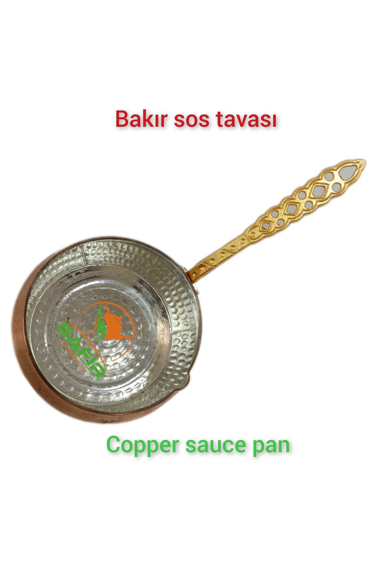 Safir Bakir Sosluk Bakir Sos Tavasi Orta Boy Yağ Sosluğu A++  Çay 