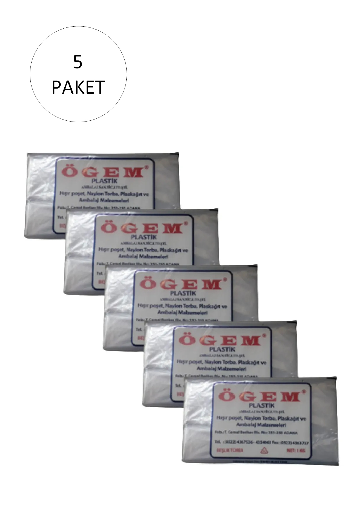 Just Cheap Store Bakkaliye Naylon Torba Beşlik 30X52 Cm 1 Kg 5 Paket (Takriben 525