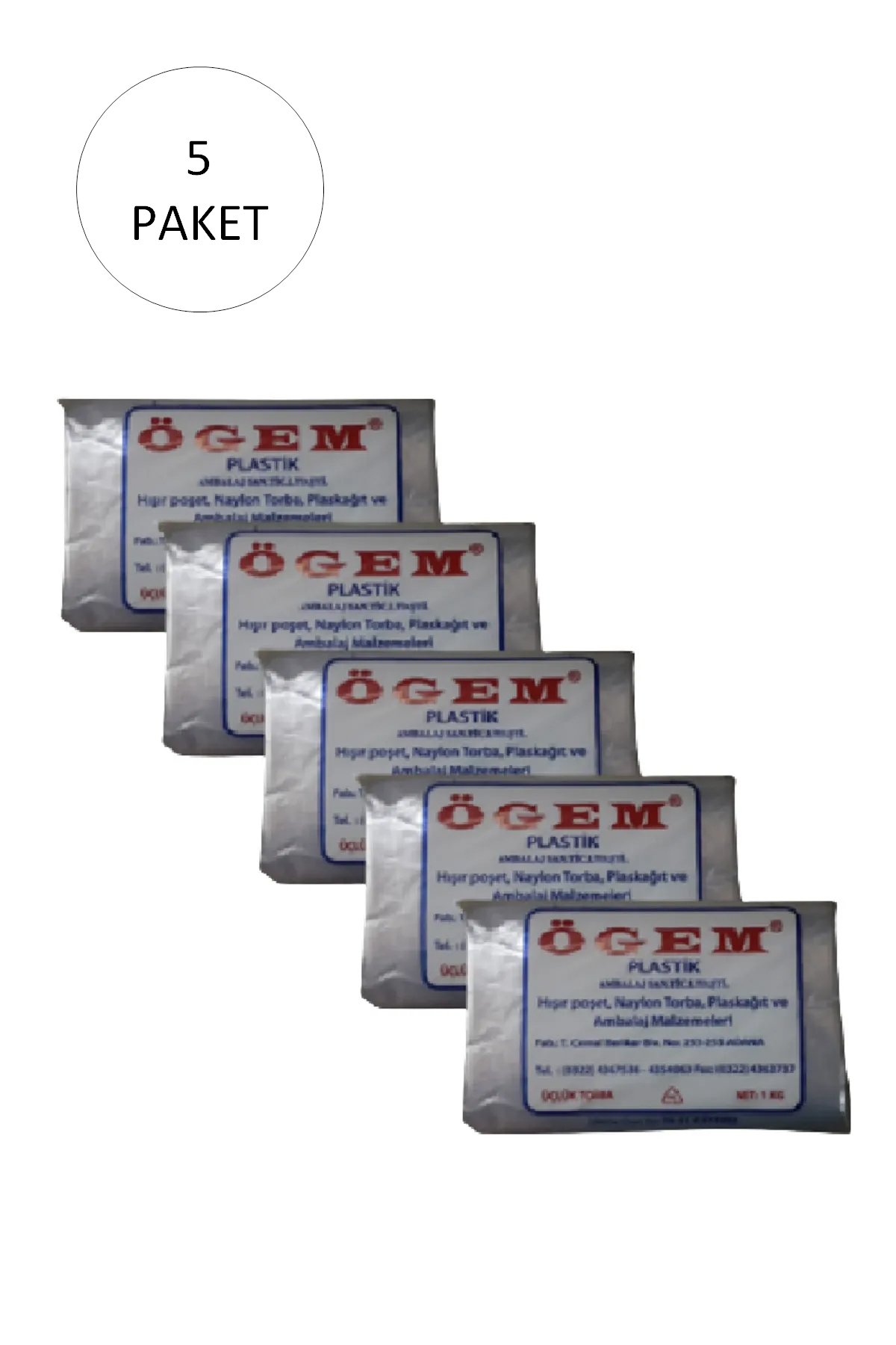 Just Cheap Store Bakkaliye Naylon Torba Üçlük 26X45 Cm 1 Kg 5 Paket (Takriben 675 