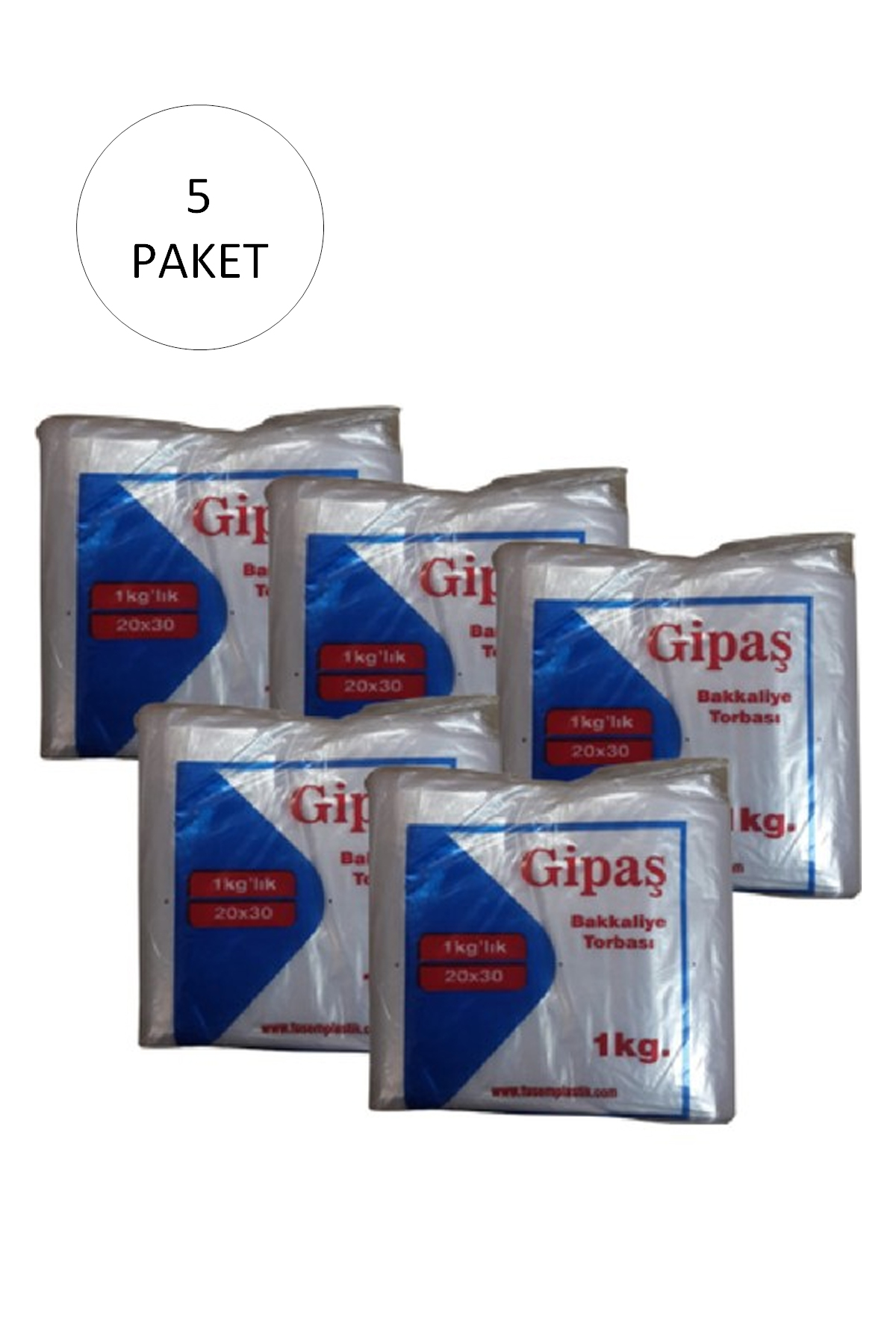 Just Cheap Store Bakkaliye Naylon Torba 1'Kg Lik 20X30 Cm 5 Paket (Takriben 1.800 