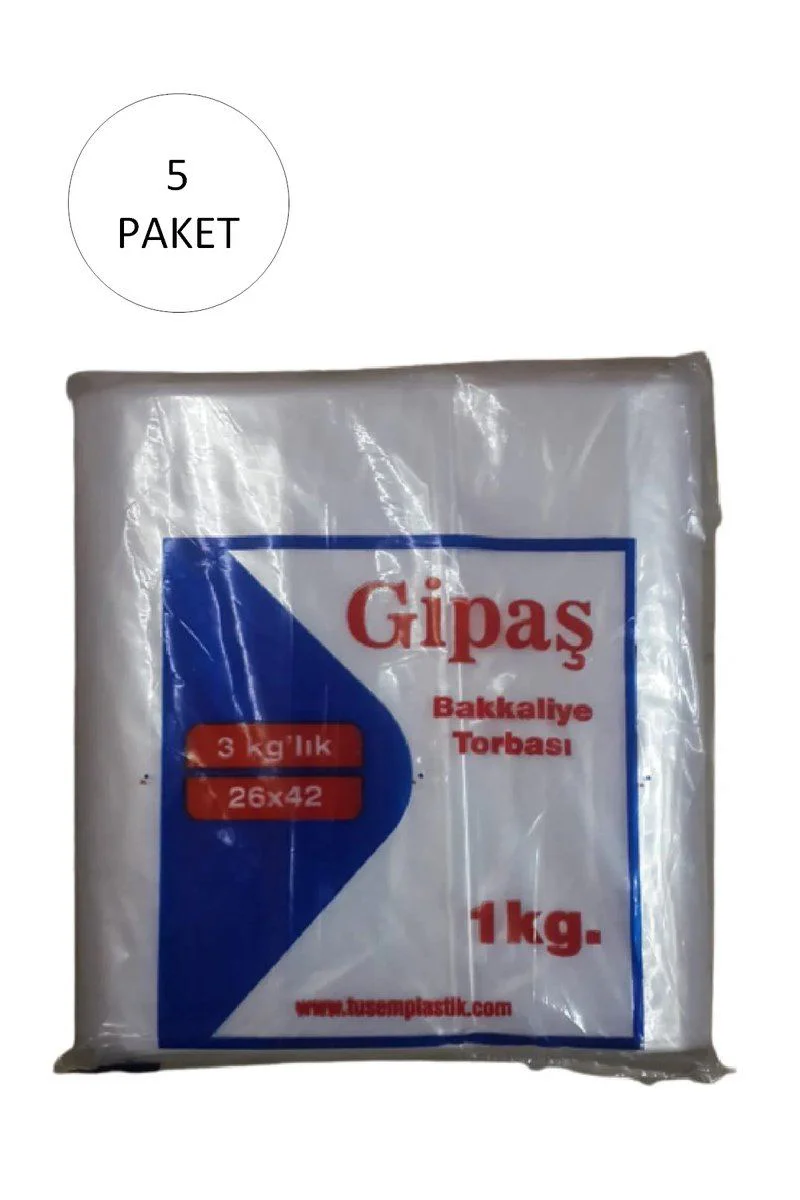 Bakkaliye Naylon Torba 3kg 26x42 cm – 5 Paket (825 Adet) Şeffaf Poşet Fiyatı, Yorumları ve Özellikleri
