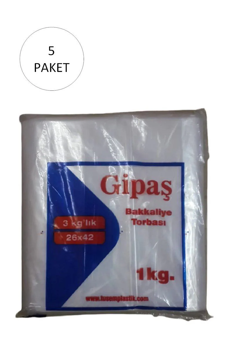 Bakkaliye Naylon Torba 3kg 26x42 cm – 5 Paket (825 Adet) Şeffaf Poşet Fiyatı, Yorumları ve Özellikleri