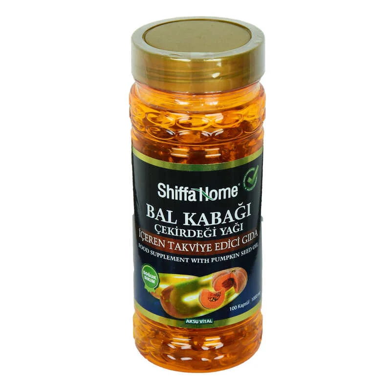Bal Kabağı Çekirdeği Yağı 1000 Mg - Soğuk Pres 100 Kapsül