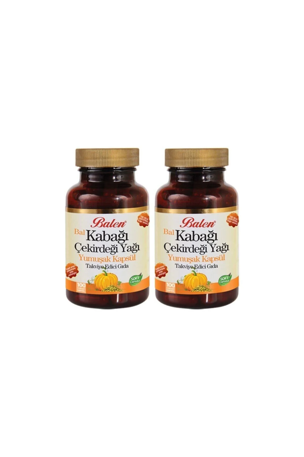 Bal Kabağı Çekirdeği Yağı 100 Kapsül X 1380 mg X 2 Kabak