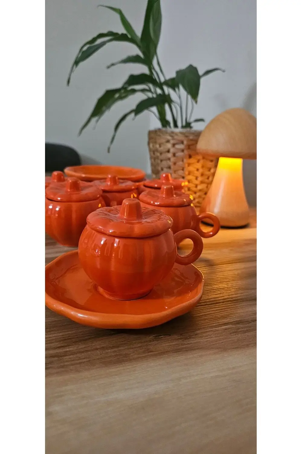 Bal Kabağı Fincan 6'lı Set