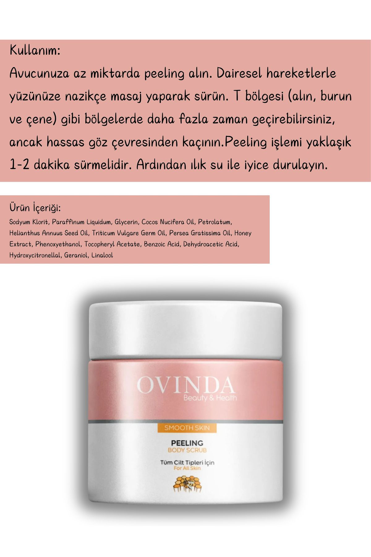 Ovinda Bal Özlü, Besleyici, Onarici, Arindirici, Yoğun Nemlendirici, Sel